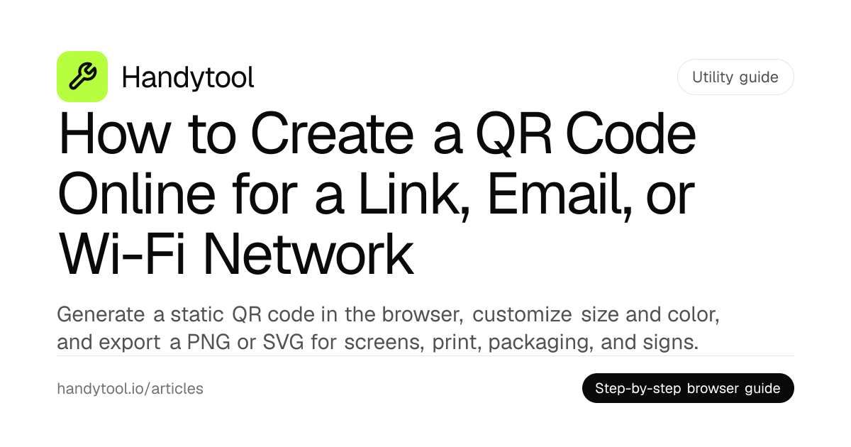 How to Create a QR Code Online for a Link, Email, or Wi-Fi Network ...