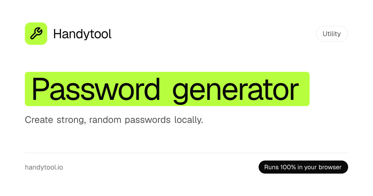 Password Generator — Free Strong & Secure Password Creator