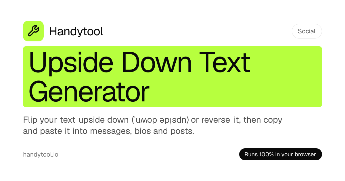Upside Down Text Generator — Flip & Reverse Text Copy Paste