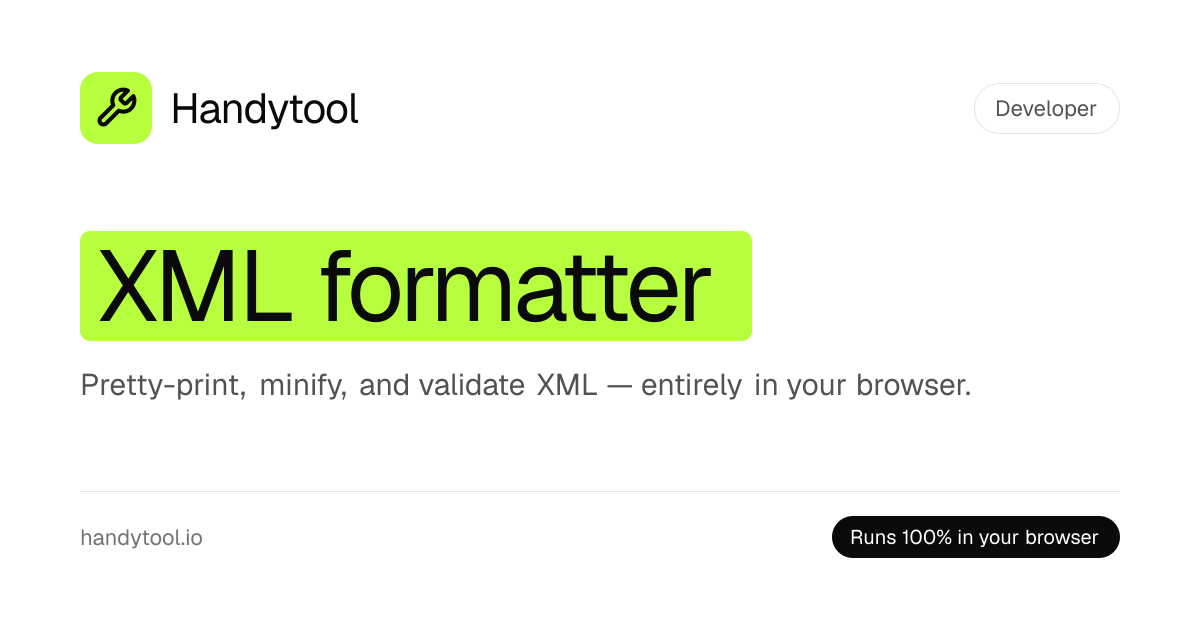 XML Formatter — Format, Minify and Validate XML in Your Browser