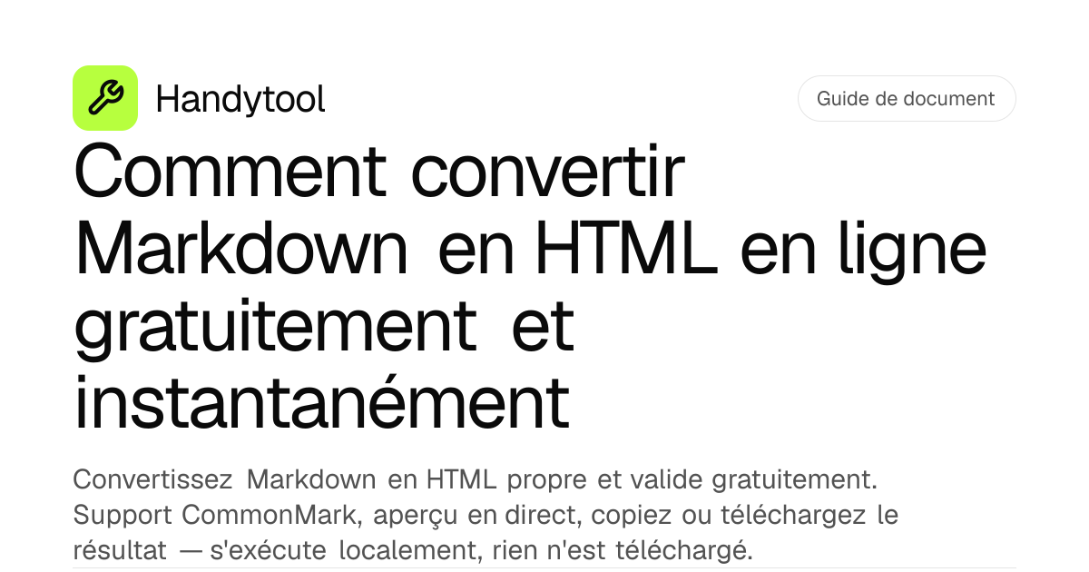 Comment convertir Markdown en HTML en ligne gratuitement et ...