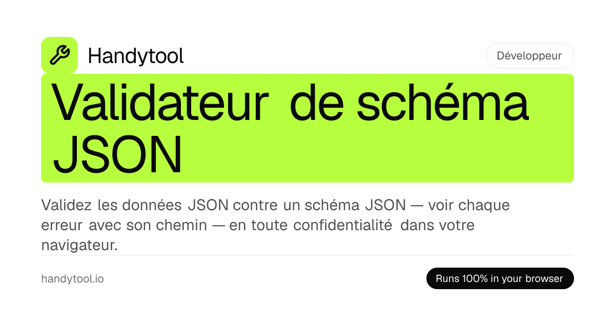Validateur de schéma JSON — Validez les données JSON avec Ajv ...